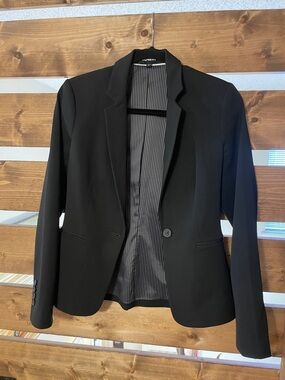 Express Black Women's Single-Button Blazer